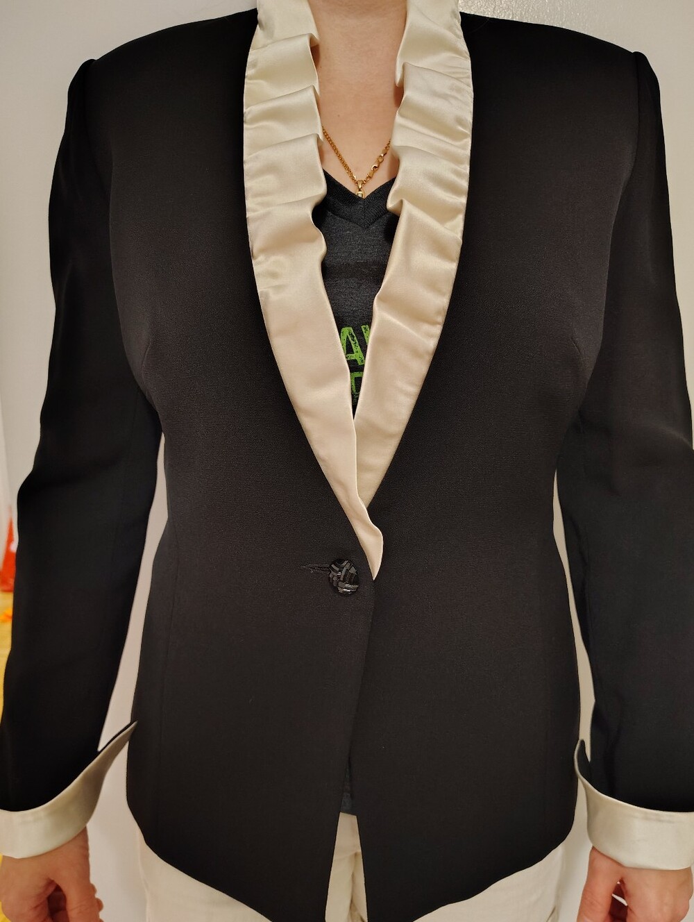 🖤 Sunny Choi Vintage Black Evening Blazer Jacket - Size 8